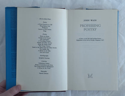 Professing Poetry by John Wain