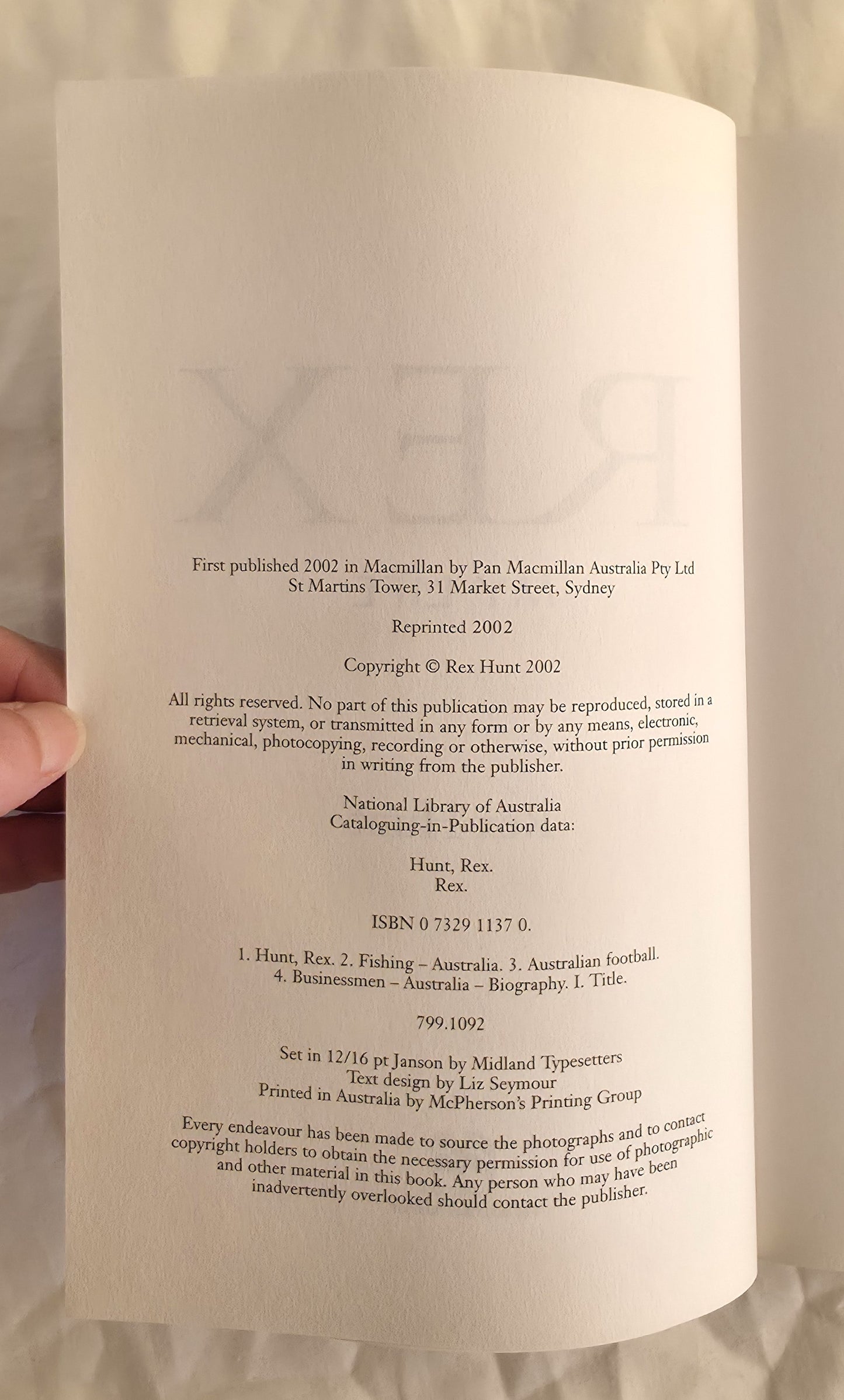 Rex My Life by Rex Hunt