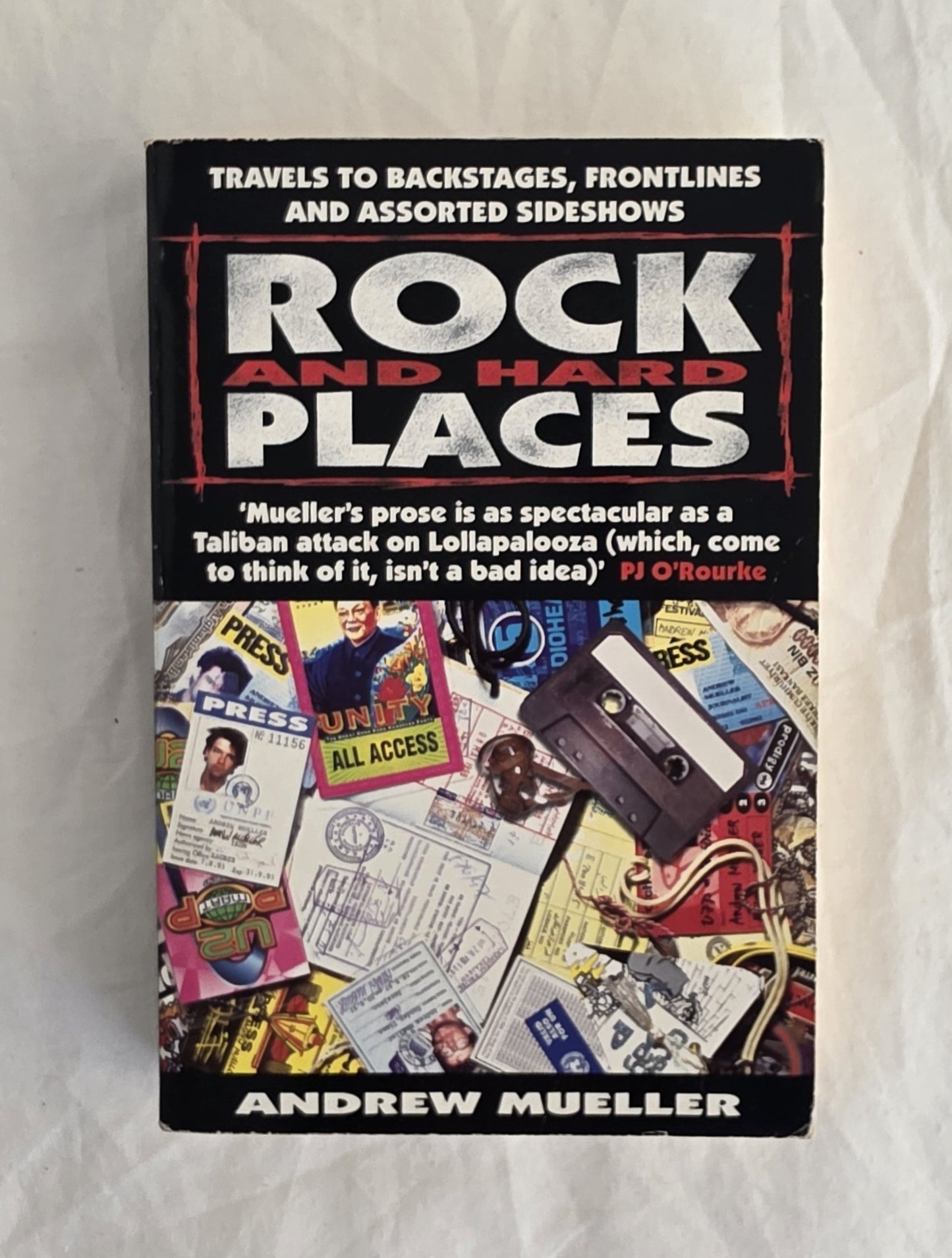 Book titled 'Rock and Hard Places' by Andrew Mueller on a white background
