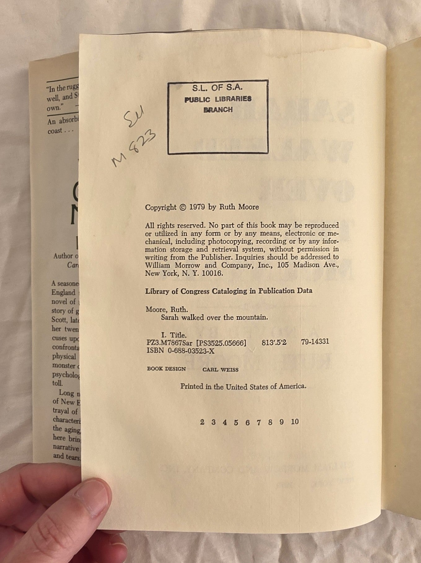 Sarah Walked Over the Mountain by Ruth Moore