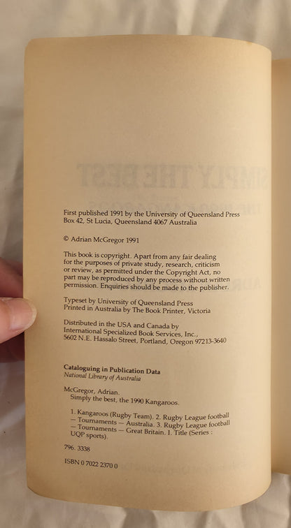 Simply the Best by Adrian McGregor