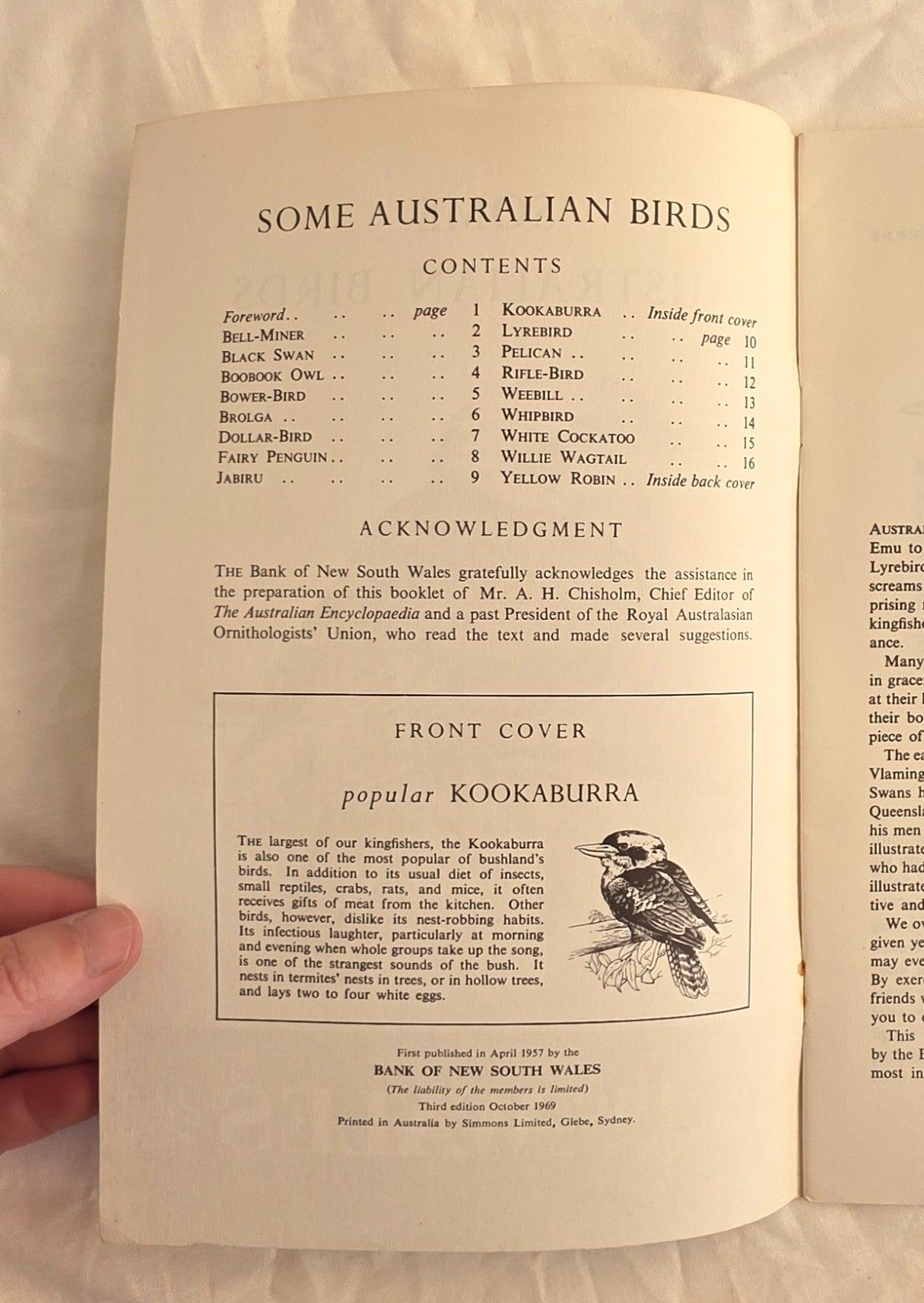 Some Australian Birds (1969) by The Wales Bank of New South Wales