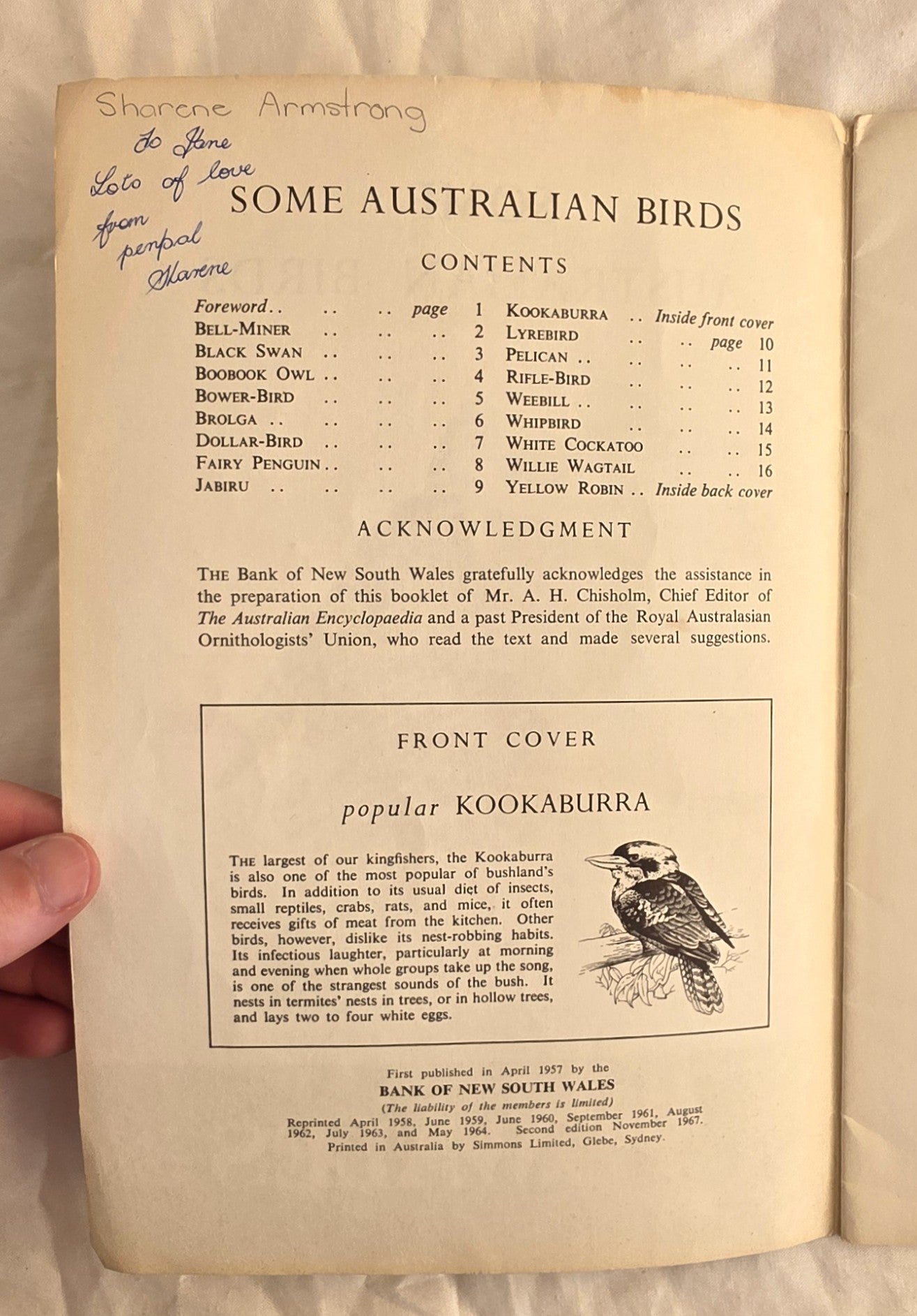Some Australian Birds (1967) by The Wales Bank of New South Wales