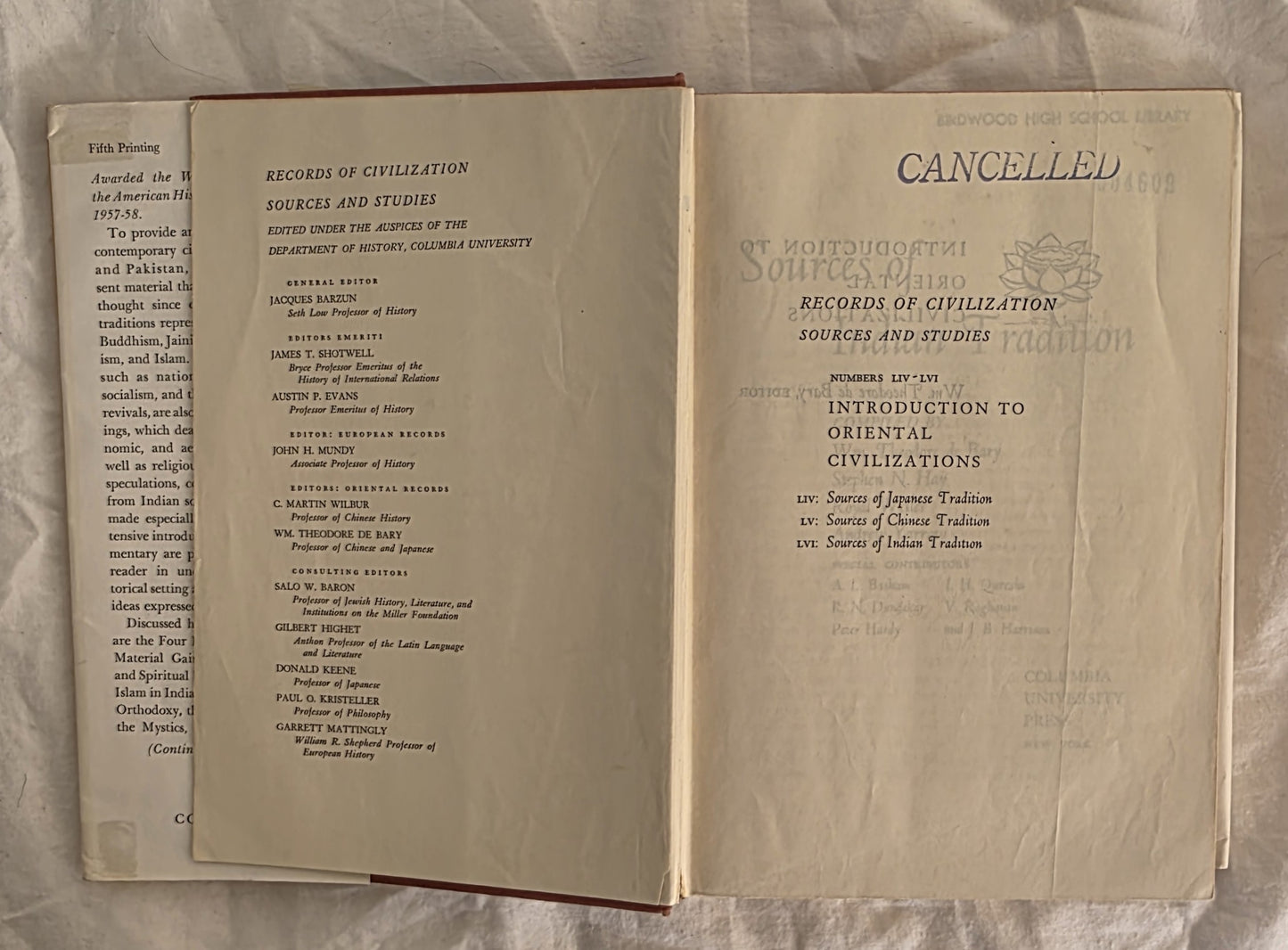 Sources of Indian Tradition by Wm. Theodore de Bary, Stephen N. Hay, Royal Weiler and Andrew Yarrow