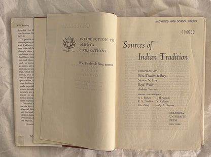 Sources of Indian Tradition by Wm. Theodore de Bary, Stephen N. Hay, Royal Weiler and Andrew Yarrow