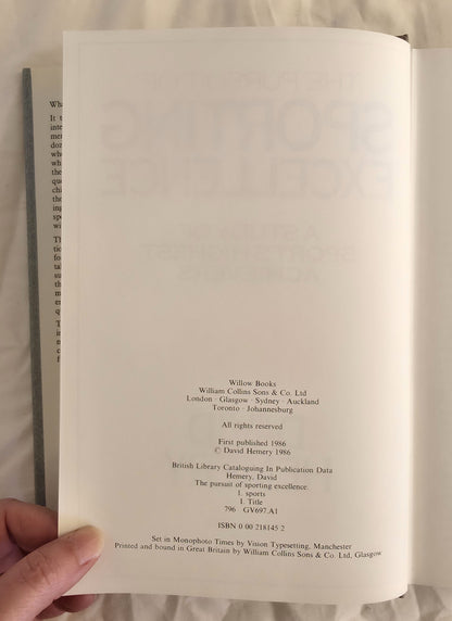 The Pursuit of Sporting Excellence by David Hemery