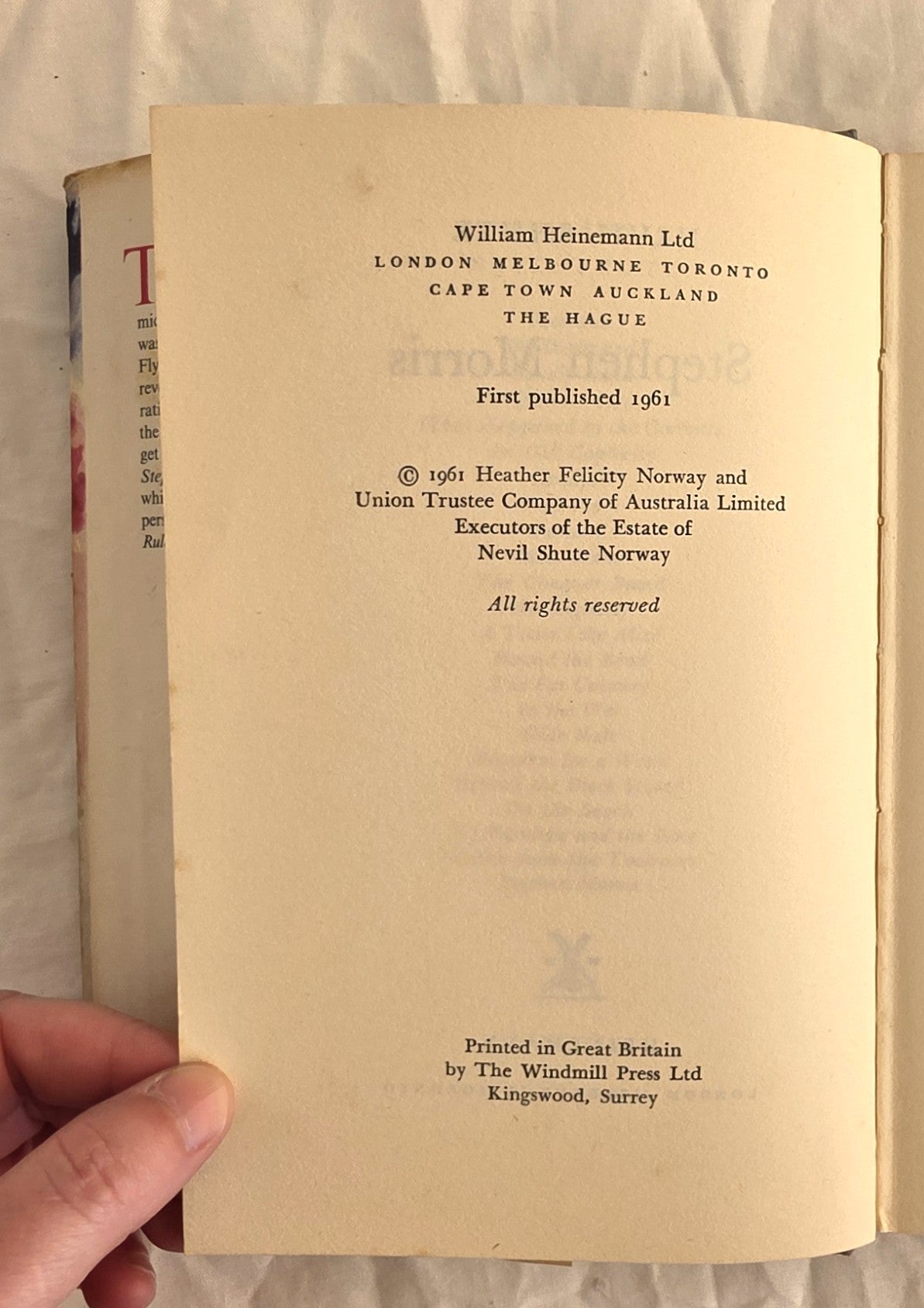 Stephen Morris by Nevil Shute