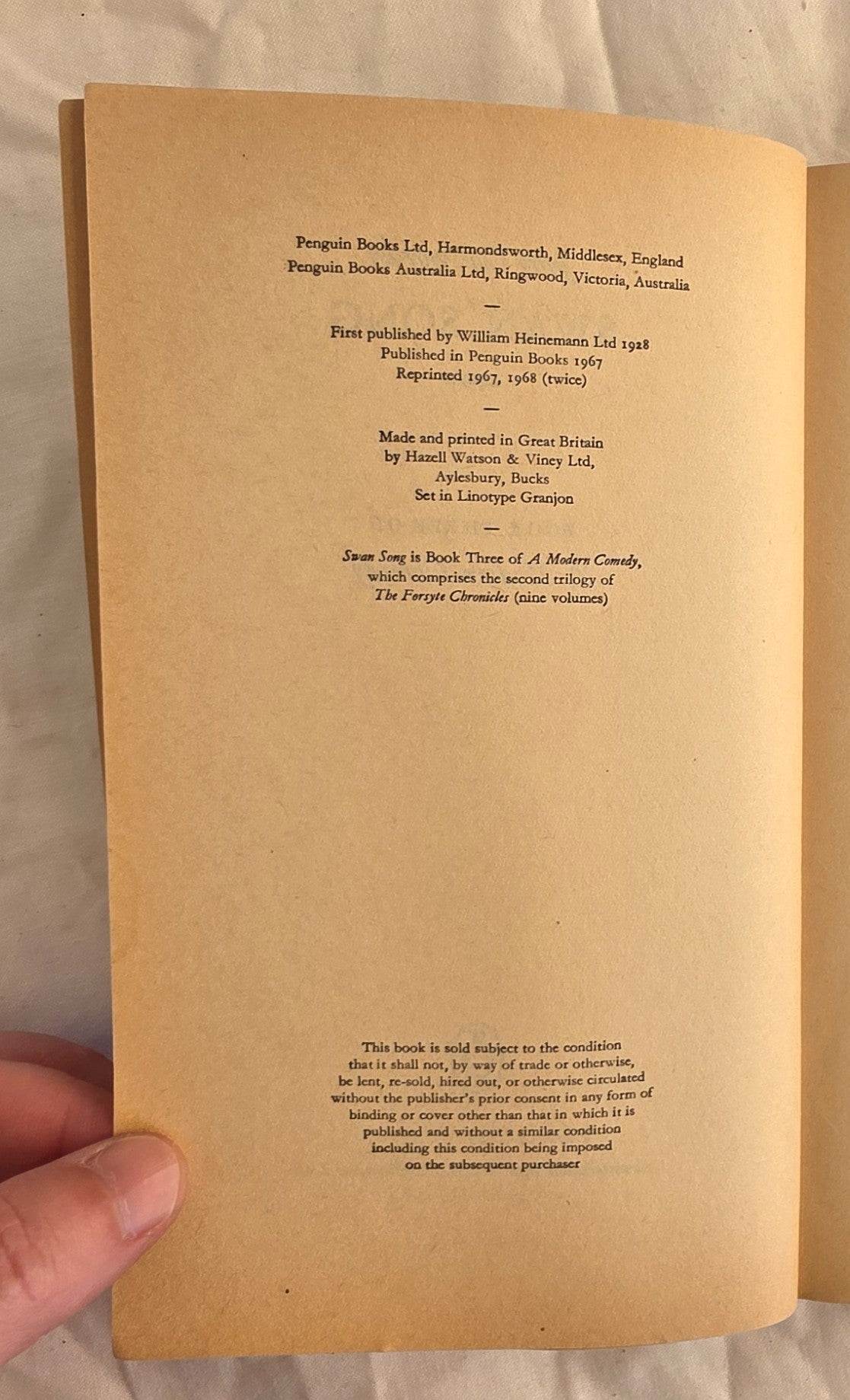 Swan Song by John Galsworthy