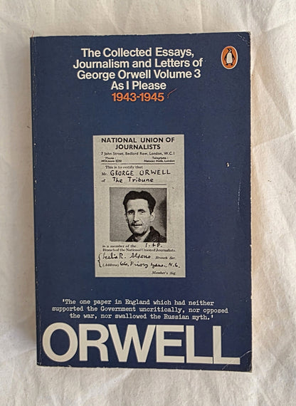 Book cover of 'The Collected Essays, Journalism and Letters of George Orwell Volume 3' on a textured surface