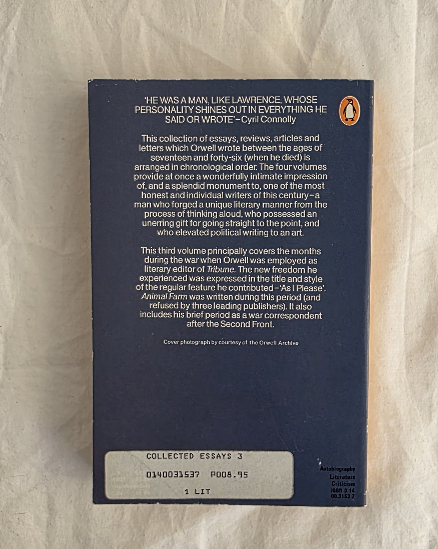 The Collected Essays, Journalism and Letters of George Orwell - Vol III
