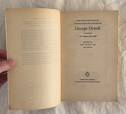 The Collected Essays, Journalism and Letters of George Orwell - Vol III