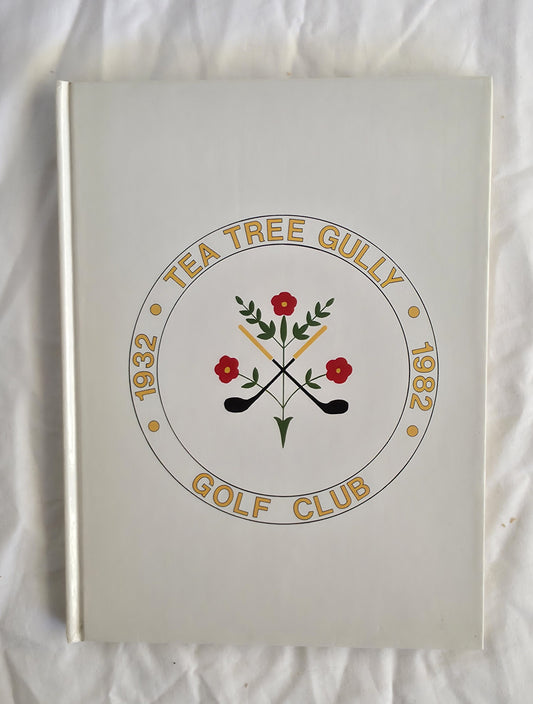 Notebook with 'Tea Tree Gully Golf Club' design on a white background