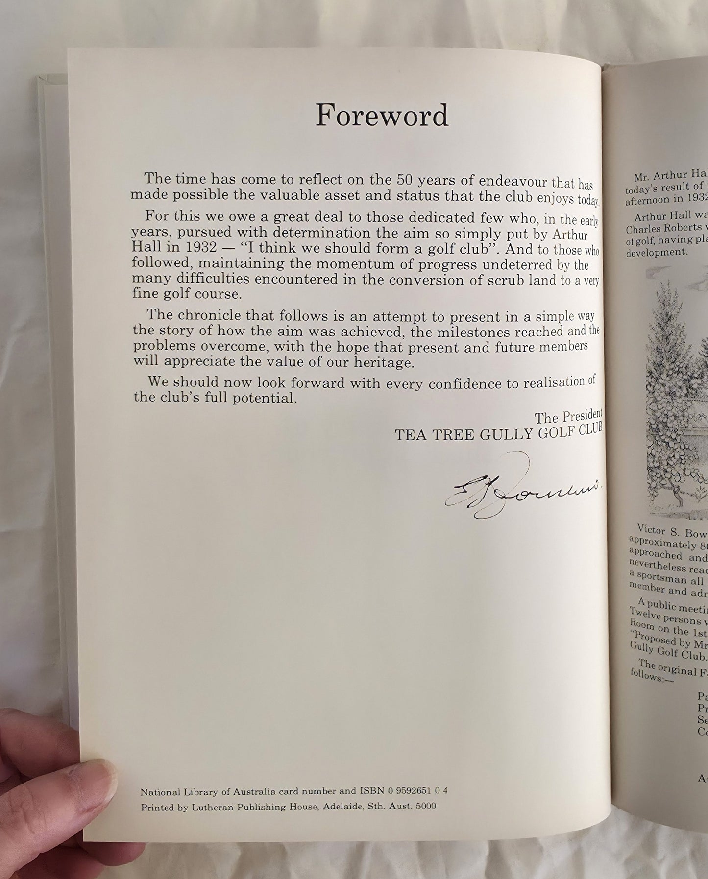 Tea Tree Gully Golf Club Inc.  A summary of the first 50 years 1932-1982