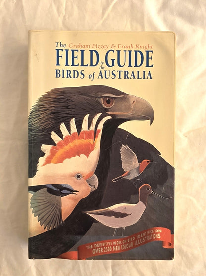 Book cover of 'Field Guide to Birds of Australia' with illustrations of various birds on a beige background.