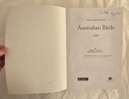 The Action Plan for Australian Birds 2000 by Stephen T. Garnett and Gabriel M. Crowley