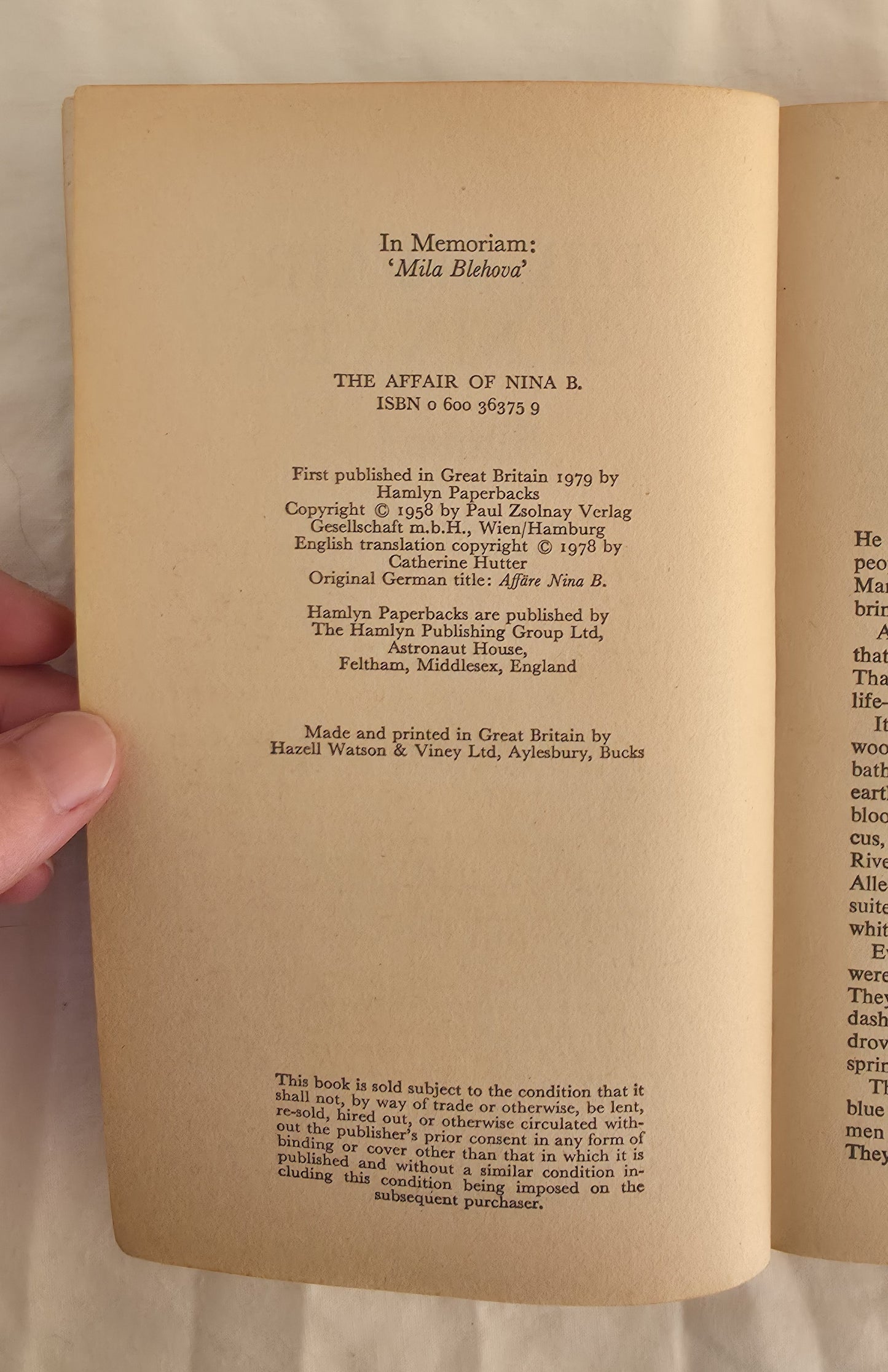 The Affair of Nina B. by Simmel