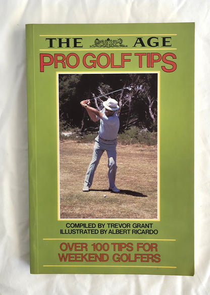 Book titled 'The Age Pro Golf Tips' on a white background