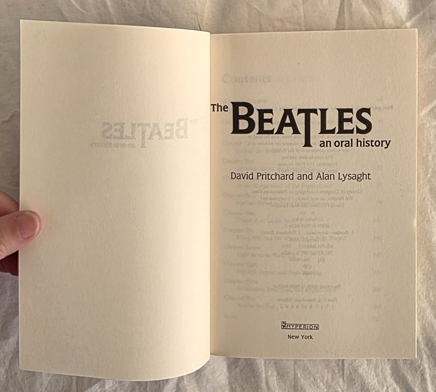 The Beatles an Oral History by David Pritchard and Alan Lysaght