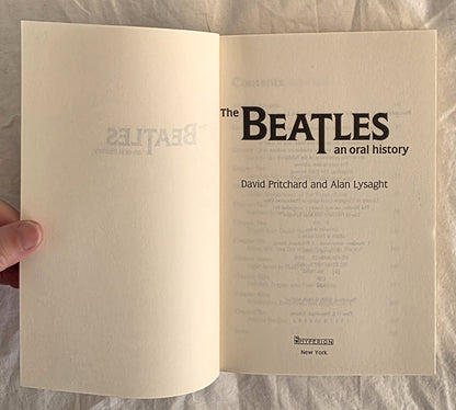 The Beatles an Oral History by David Pritchard and Alan Lysaght