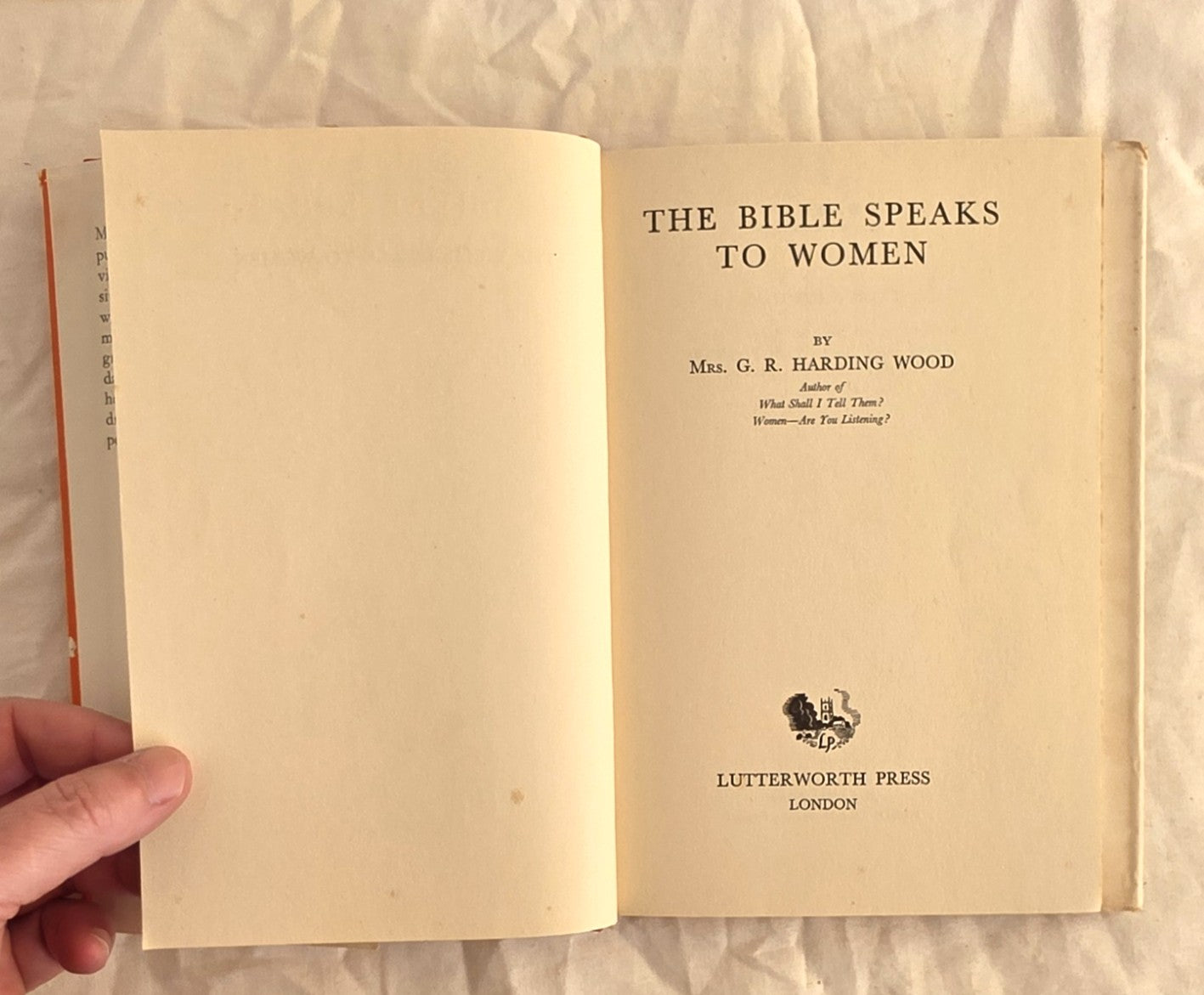 The Bible Speaks to Women by Mrs. G. R. Harding Wood
