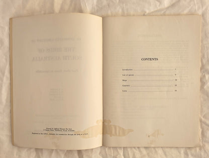 An Annotated Checklist of The Birds of South Australia by S.A. Parker, H.J. Eckert, G.B. Ragless, J.B. Cox and N.C.H. Reid