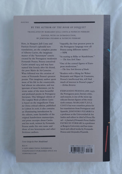 The Complete Works of Alberto Caeiro Fernando Pessoa by Jeronimo Pizarro and Patricio Ferrari