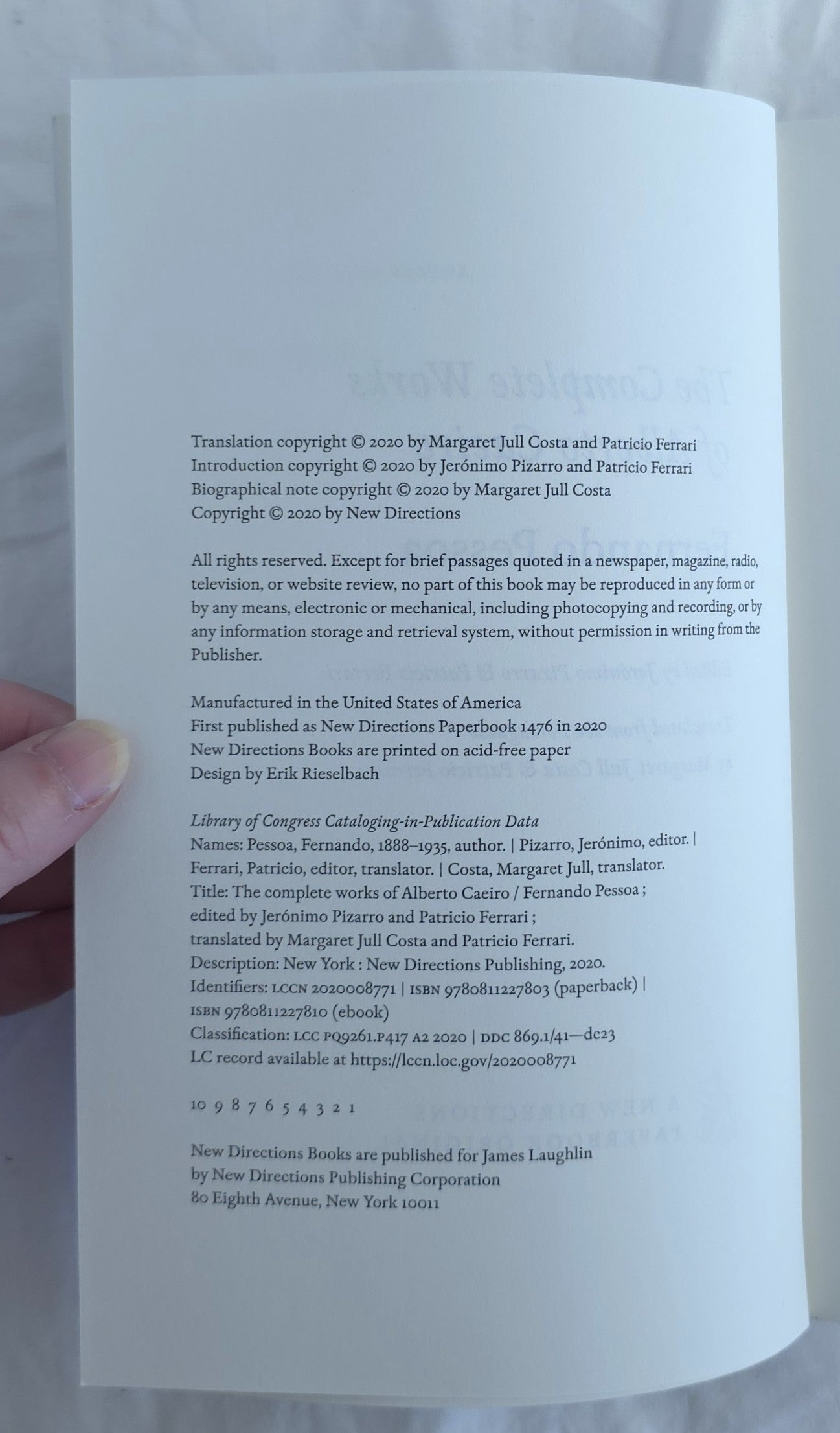 The Complete Works of Alberto Caeiro Fernando Pessoa by Jeronimo Pizarro and Patricio Ferrari