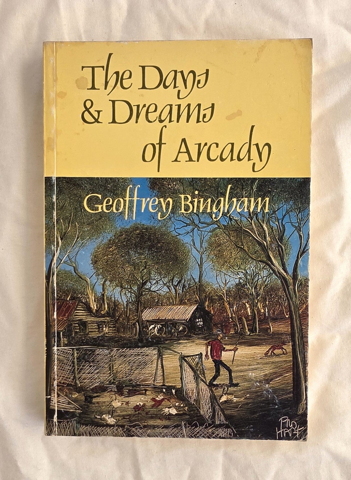 Book cover of 'The Days & Dreams of Arcady' by Geoffrey Bingham on a textured beige background