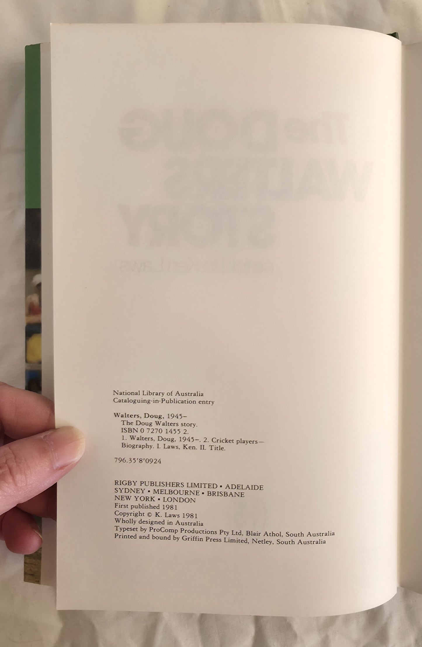 The Doug Walters Story As told to Ken Laws