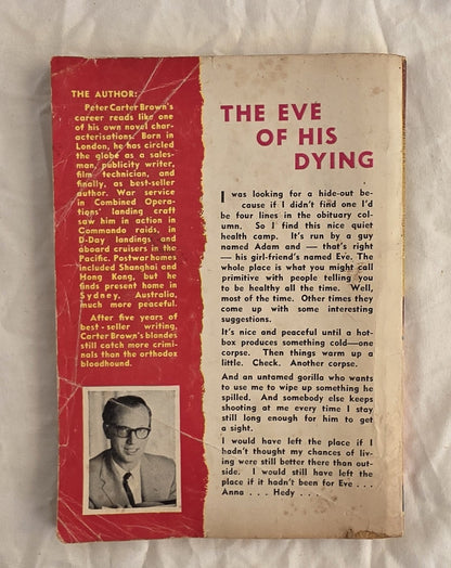 The Eve of His Dying by Peter Carter Brown