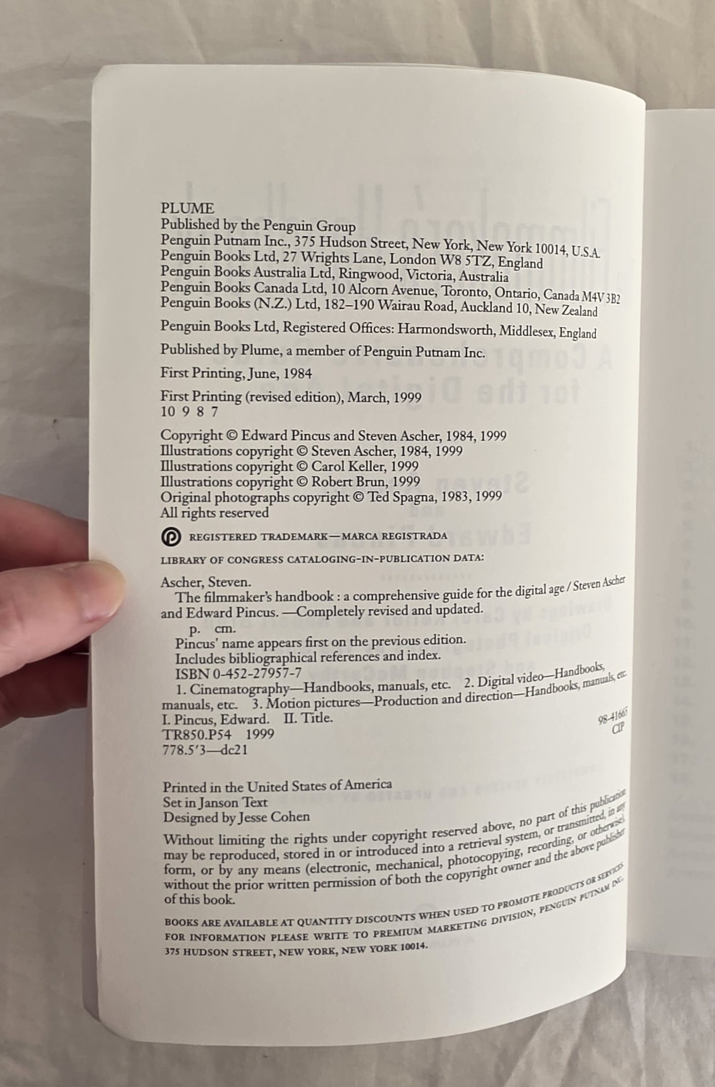 The Filmmaker’s Handbook by Steven Ascher and Edward Pincus