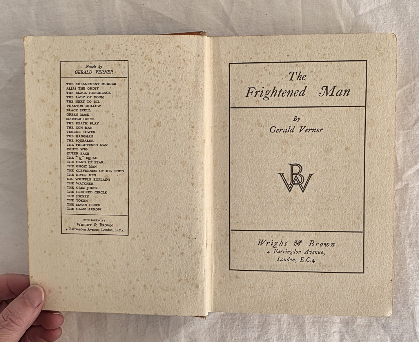 The Frightened Man by Gerald Verner