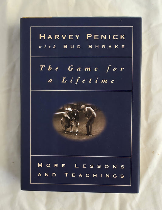 Book titled 'The Game for a Lifetime' by Harvey Penick with Bud Shrake on a white background