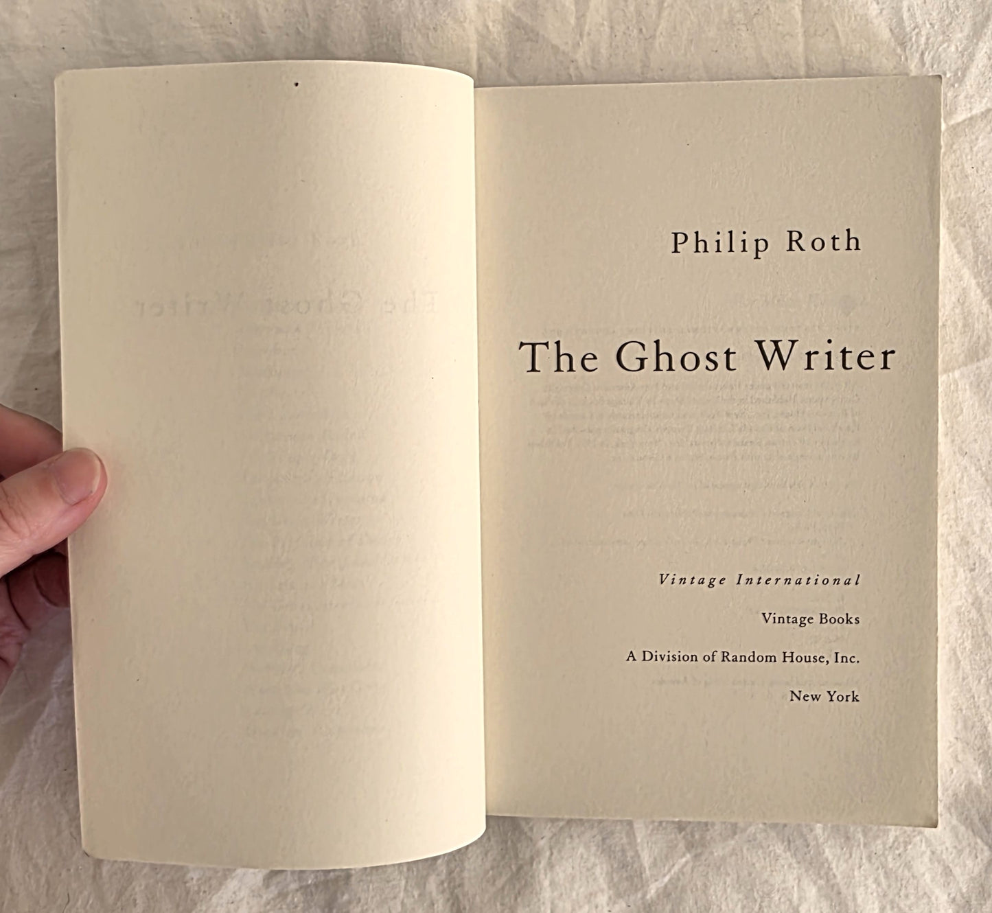 The Ghost Writer by Philip Roth