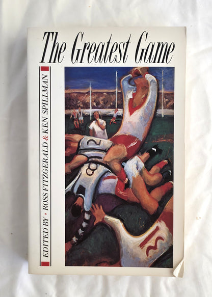 Book cover of 'The Greatest Game' with rugby illustration on a white background