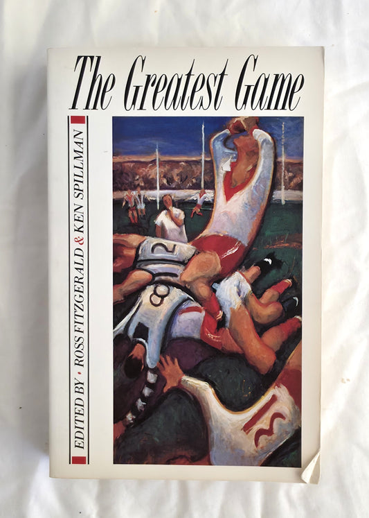 Book cover of 'The Greatest Game' with rugby illustration on a white background