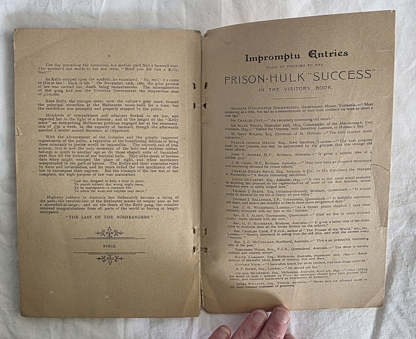 The History of the Convict Hulk “Success” and “Success” Prisoners by Joseph C. Harvie