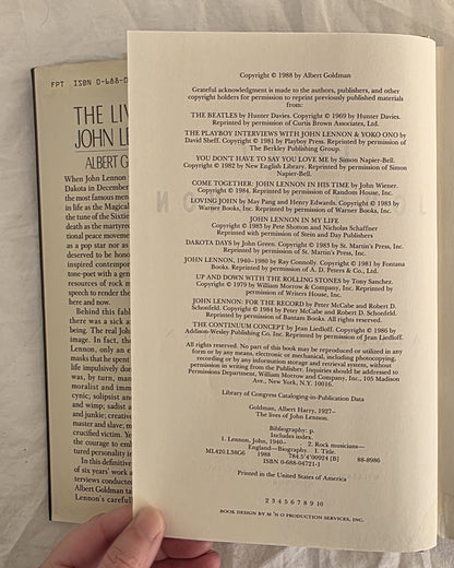 The Lives of John Lennon by Albert Goldman