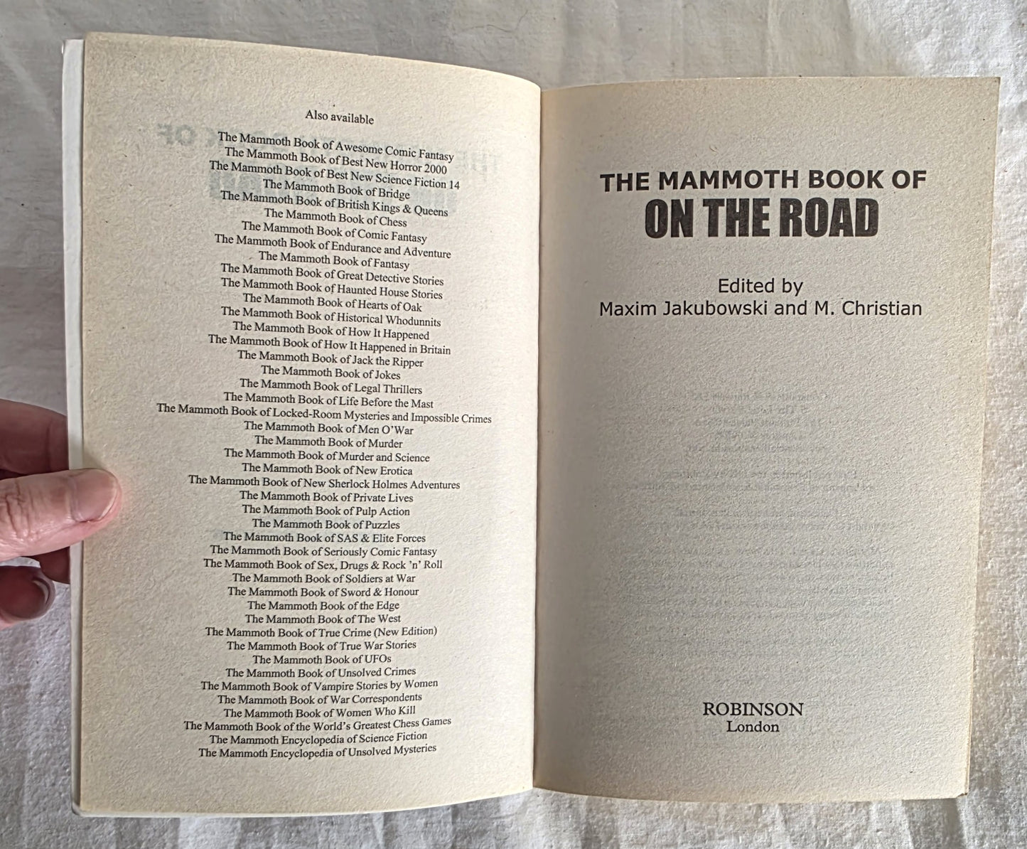 The Mammoth Book of On the Road by Maxim Jakubowski and M. Christian