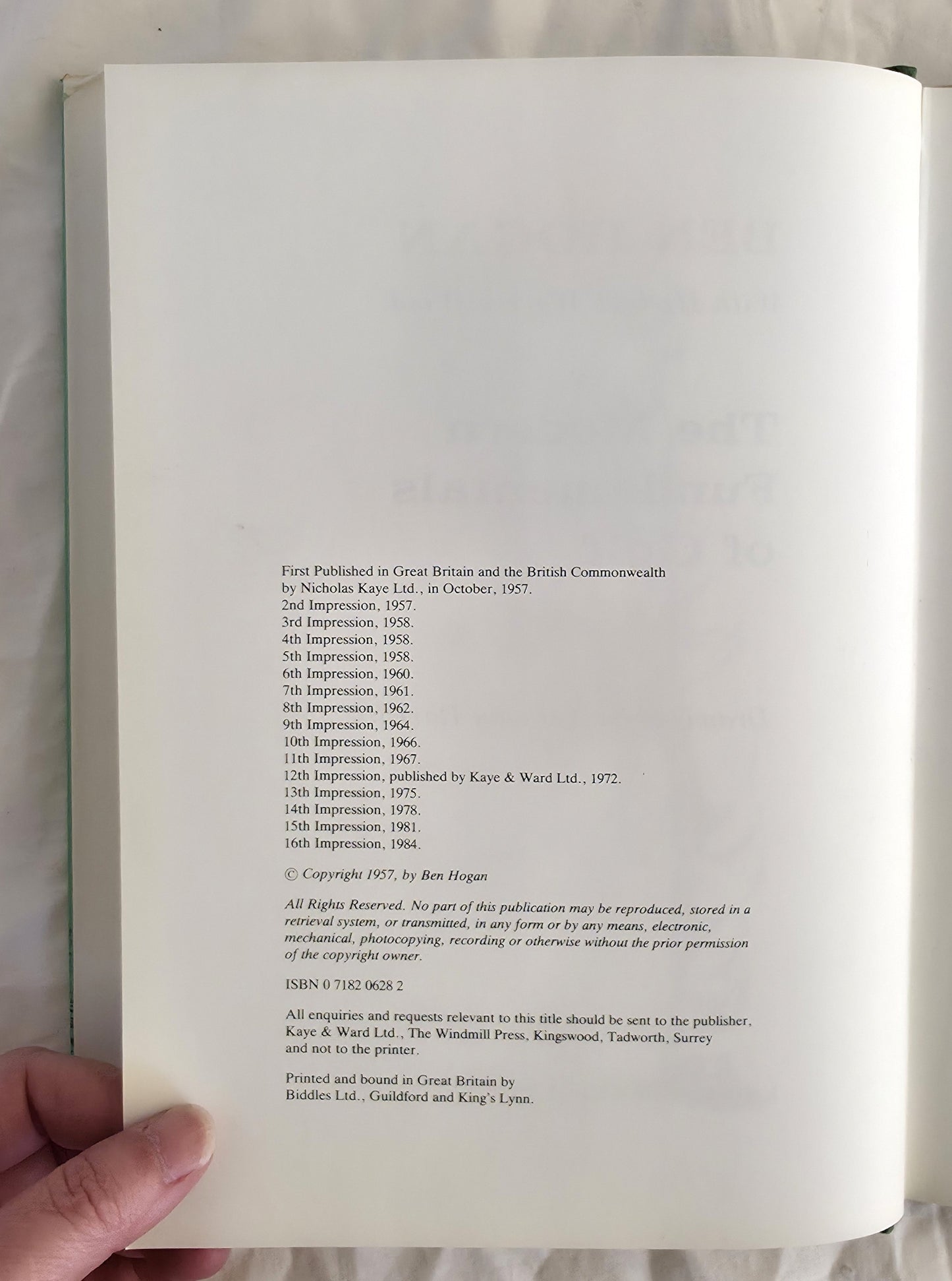 The Modern Fundamentals of Golf by Ben Hogan with Herbert Warren Wind