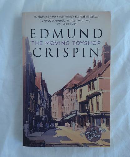 Book cover of 'The Moving Toyshop' by Edmund Crispin on a white background