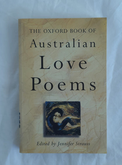 Book titled 'The Oxford Book of Australian Love Poems' on a light background