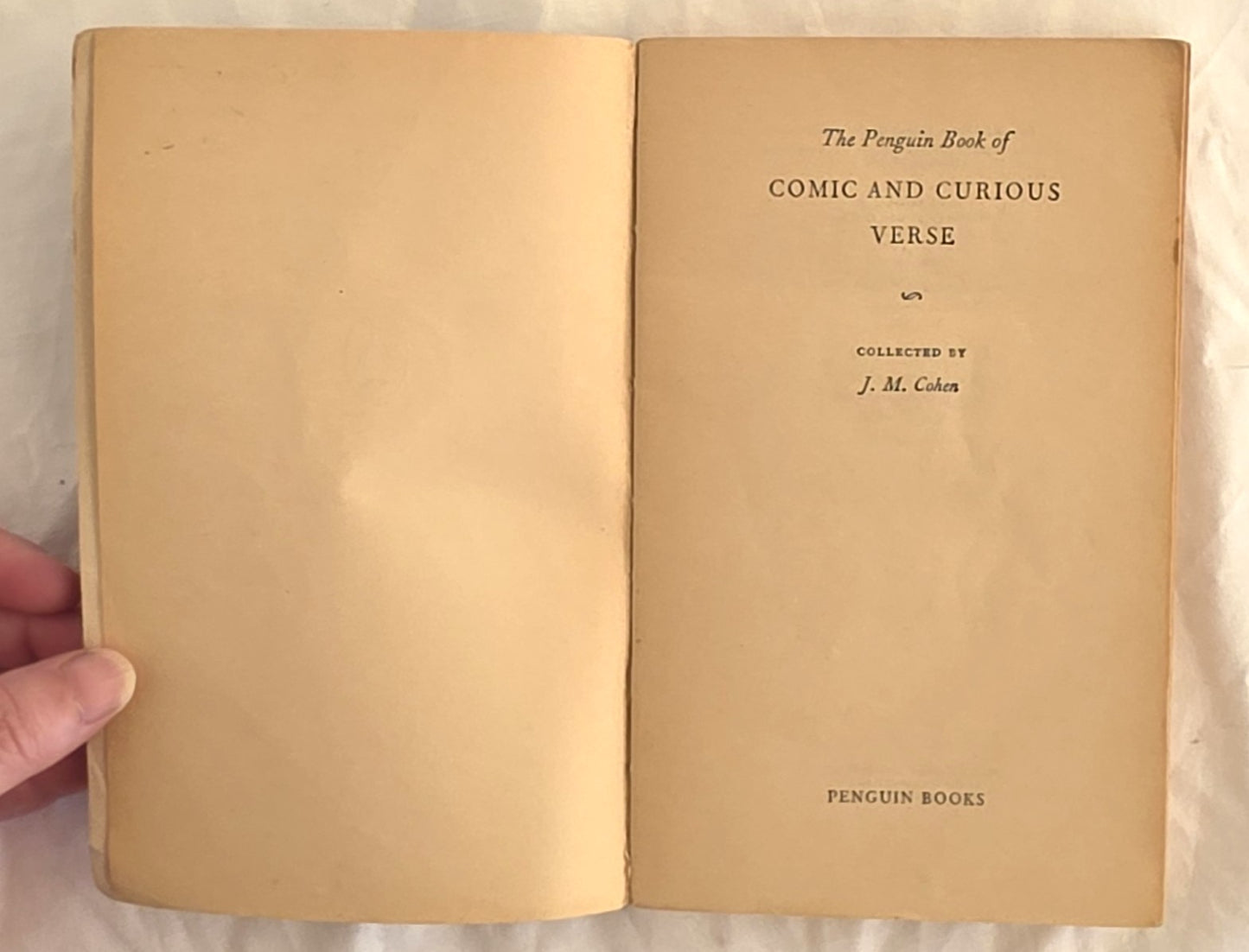 The Penguin Book of Comic and Curious Verse by J. M. Cohen