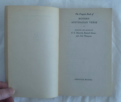 The Penguin Book of Modern Australian Verse by R. G. Howarth, Kenneth Slessor, and John Thompson