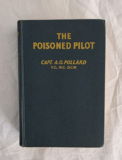 Book titled 'The Poisoned Pilot' by Capt. A.Q. Pollard on a textured white background