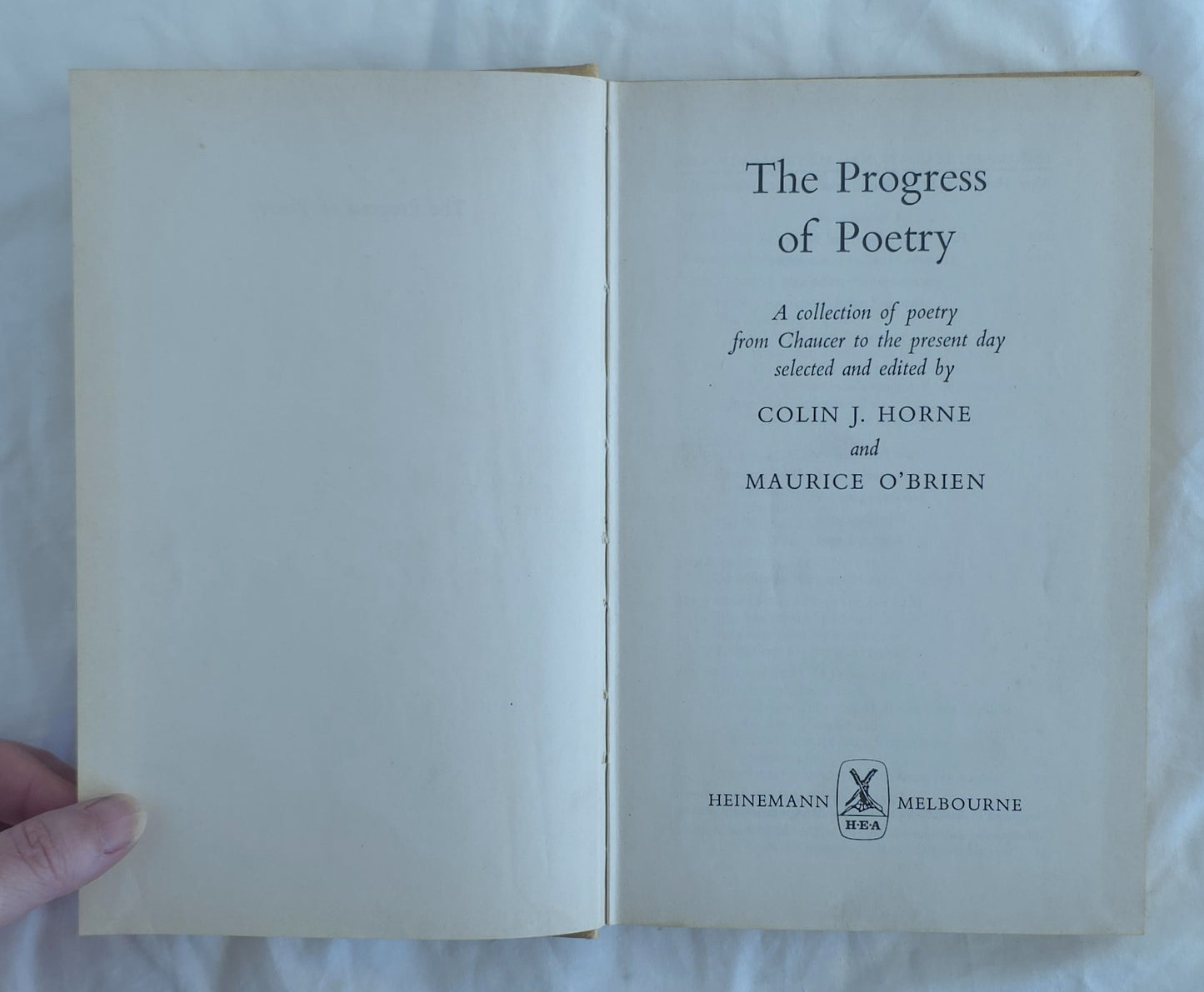 The Progress of Poetry by Colin J. Horne and Maurice O’Brien