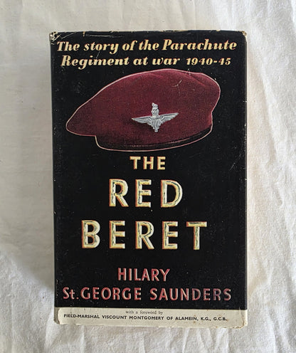 Book cover of 'The Red Beret' by Hilary St. George Saunders on a textured white background