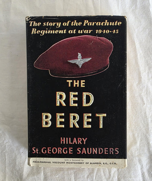 Book cover of 'The Red Beret' by Hilary St. George Saunders on a textured white background