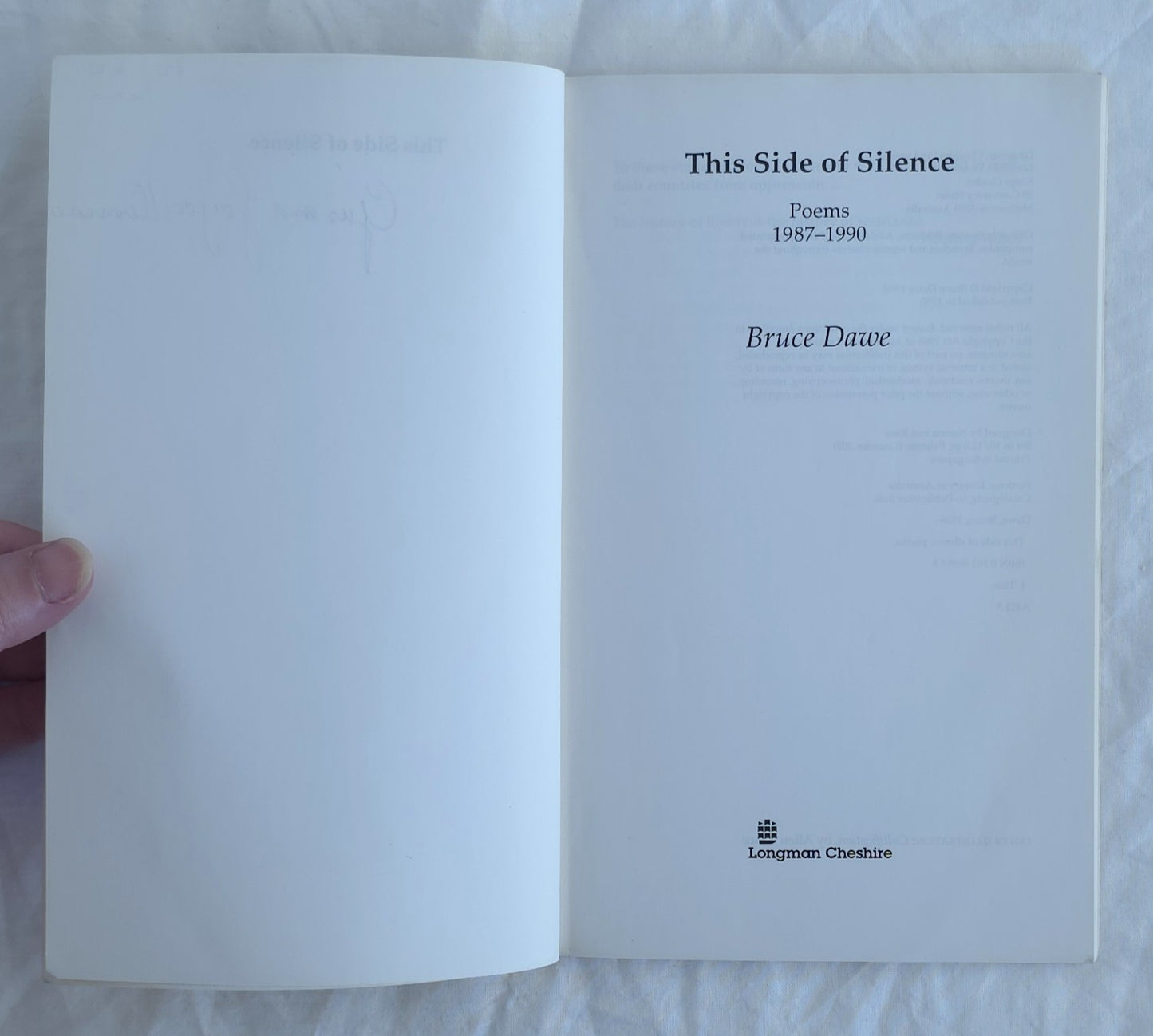 This Side of Silence Poems 1987-1990 by Bruce Dawe