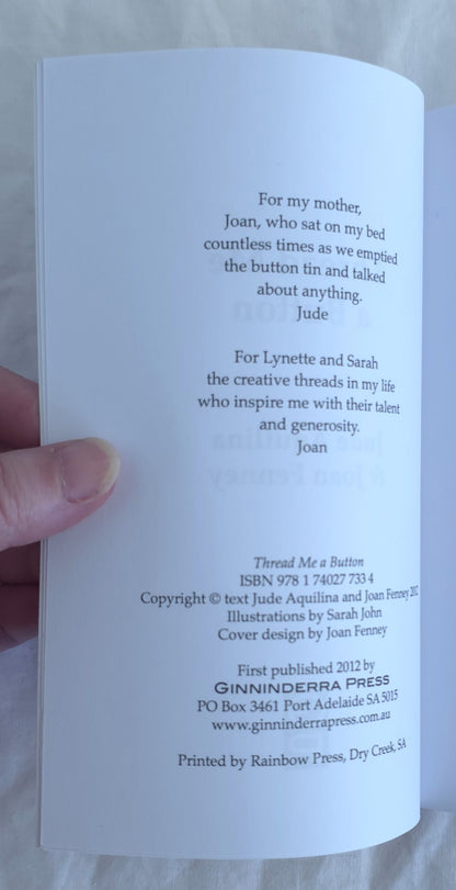 Thread Me A Button by Jude Aquilina and Joan Fenney